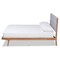Baxton Studio Jarlan ModernGrey Fabric Upholstered and Walnut Brown Finished Wood Platform Bed-Full 197-11579-ZORO - alternate 3
